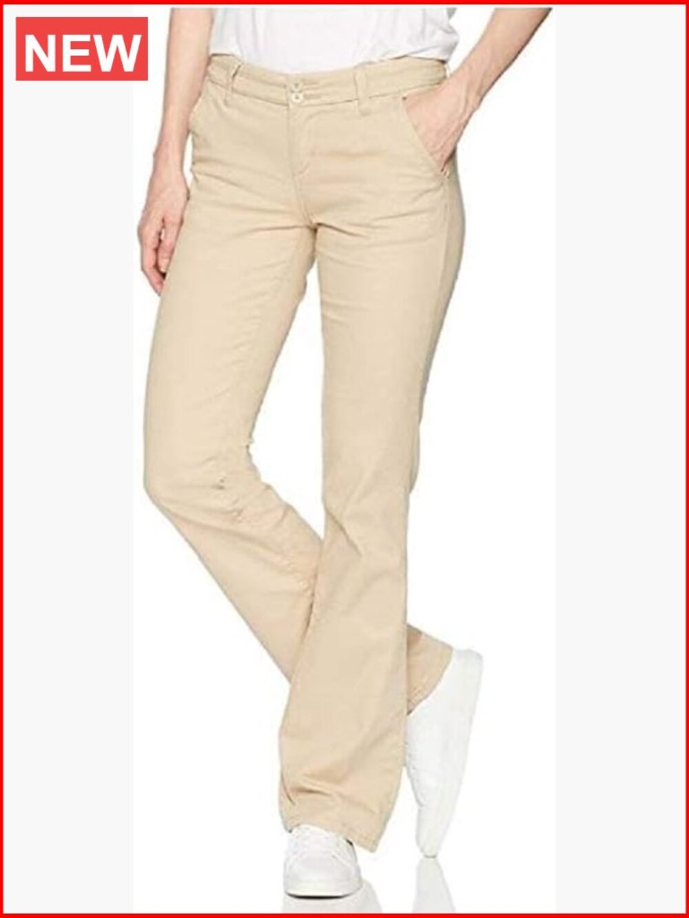 Bootcut Stretch Uniform Work Pant with Slash Pockets Mid Rise 33" Inseam